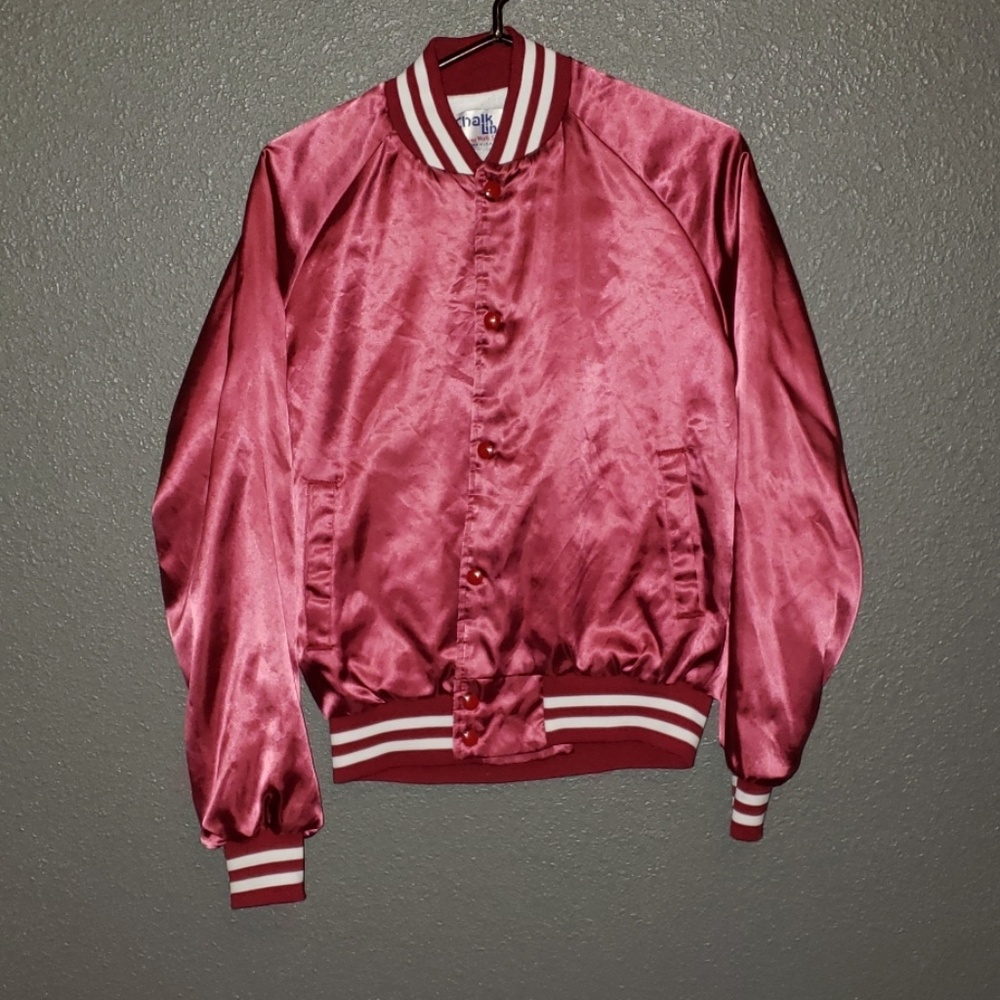Vintage Chalk Line Satin Jacket Gem